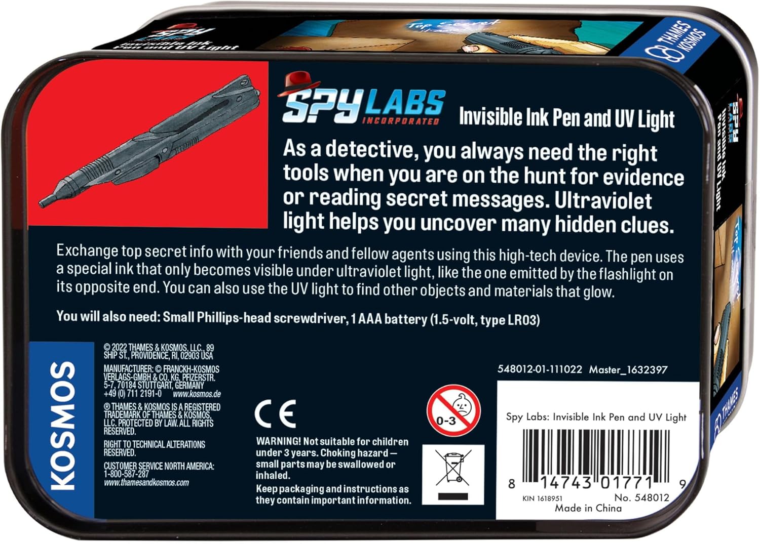Spy Labs Invisible Ink Pen & UV Light