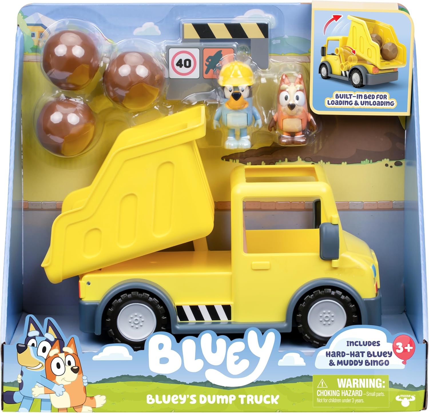 Bluey Dump Truck with Hard Hat Bluey