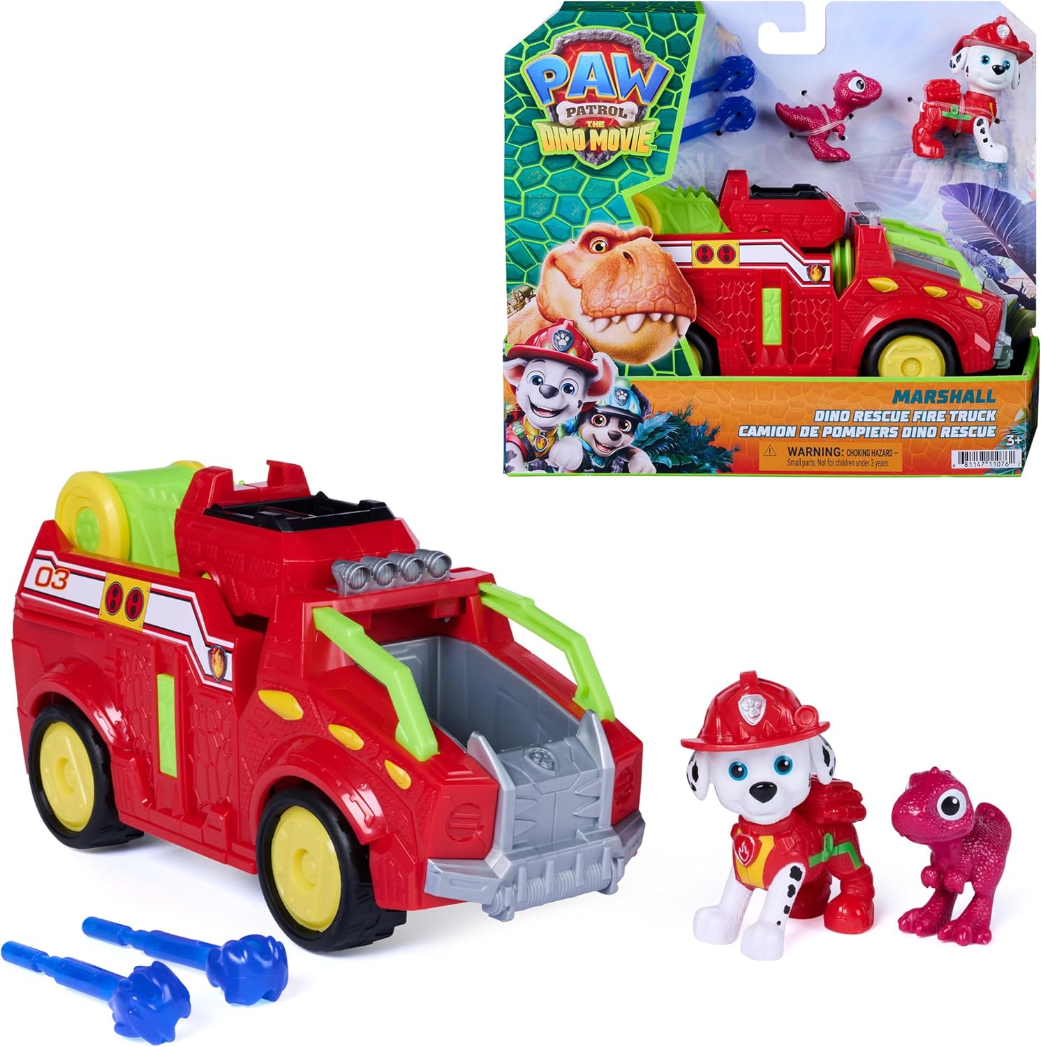 Paw Patrol The Dino Movie - Marshall Dino Rescue Fire Truck