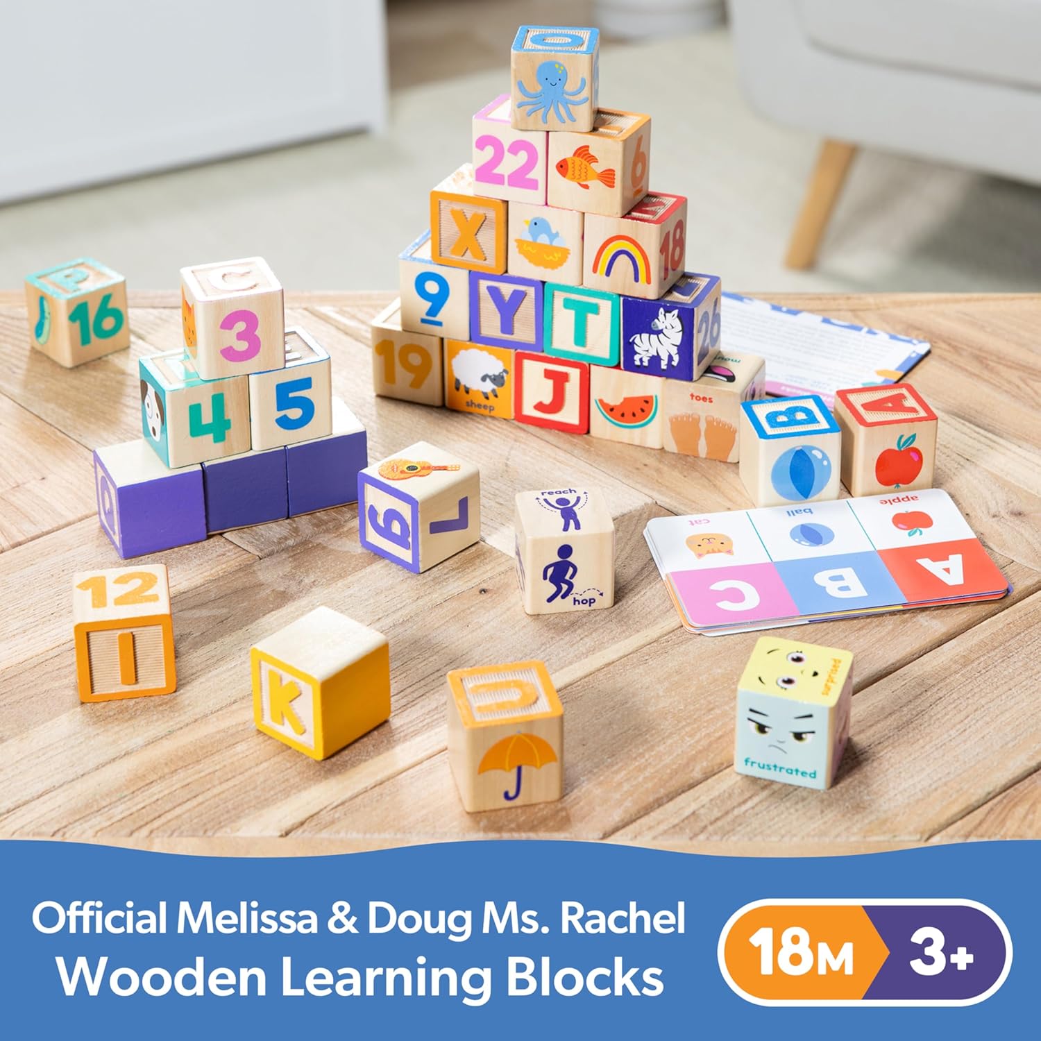 Ms. Rachel Sing Wooden Learning Blocks