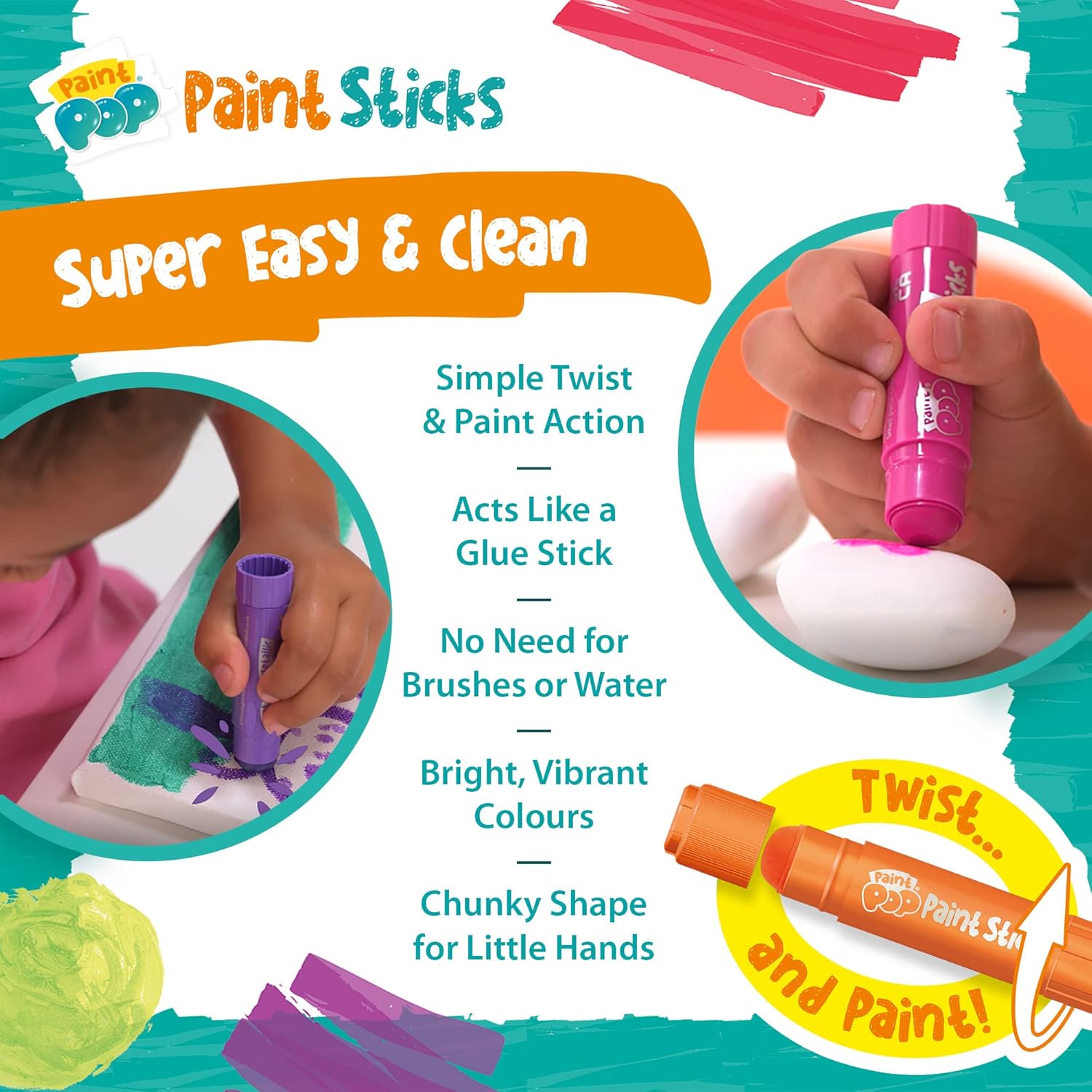 Paint Pop 6 Pack Metallic Colours