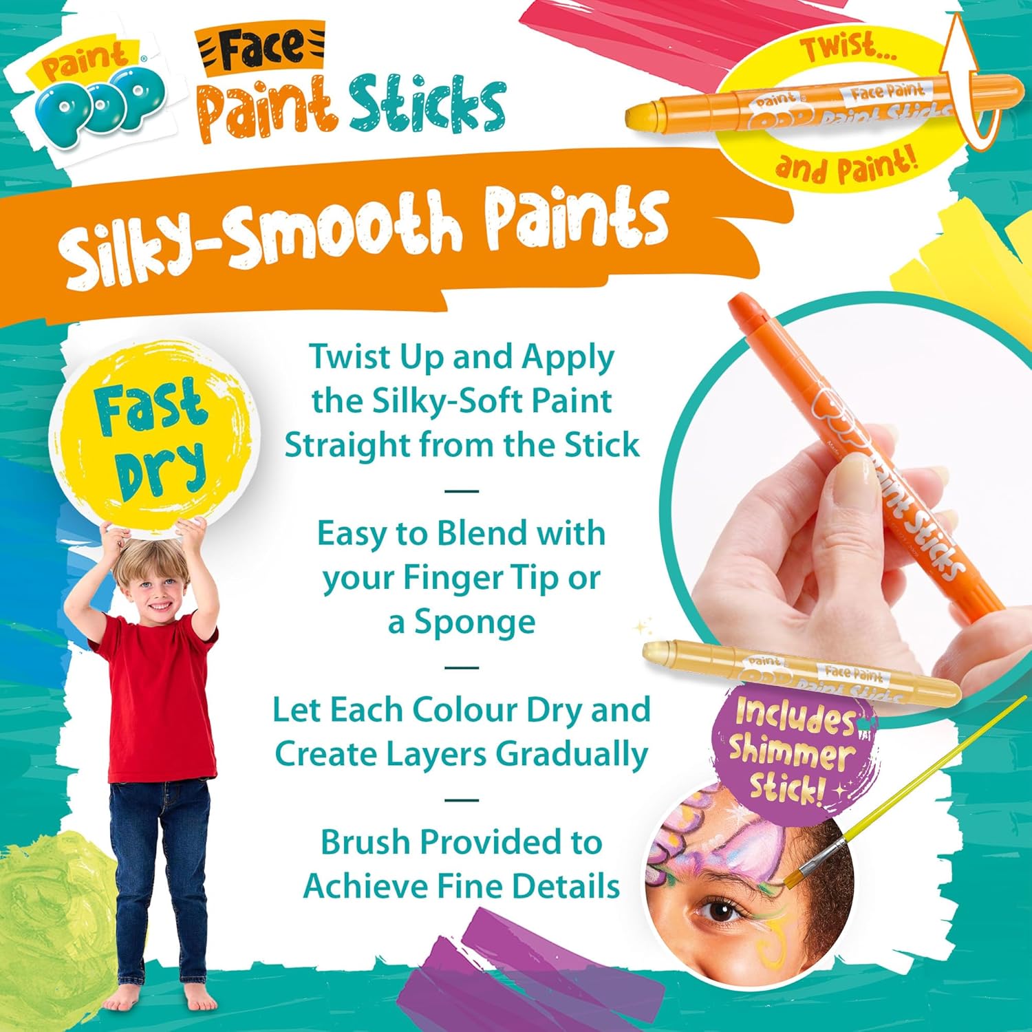 Paint Pop Face Paints 12 Pack