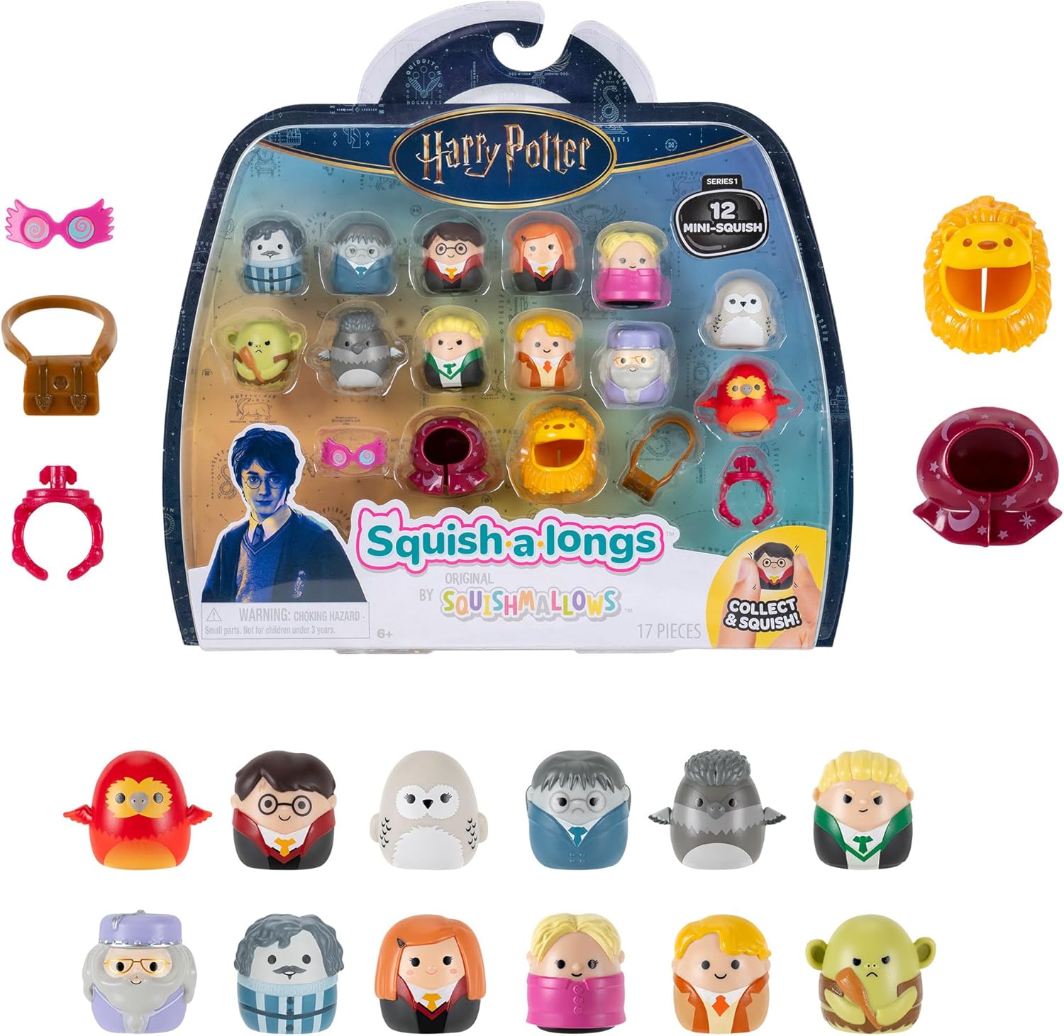 Squishalongs Harry Potter Clip-a-longs 12 fig Pack