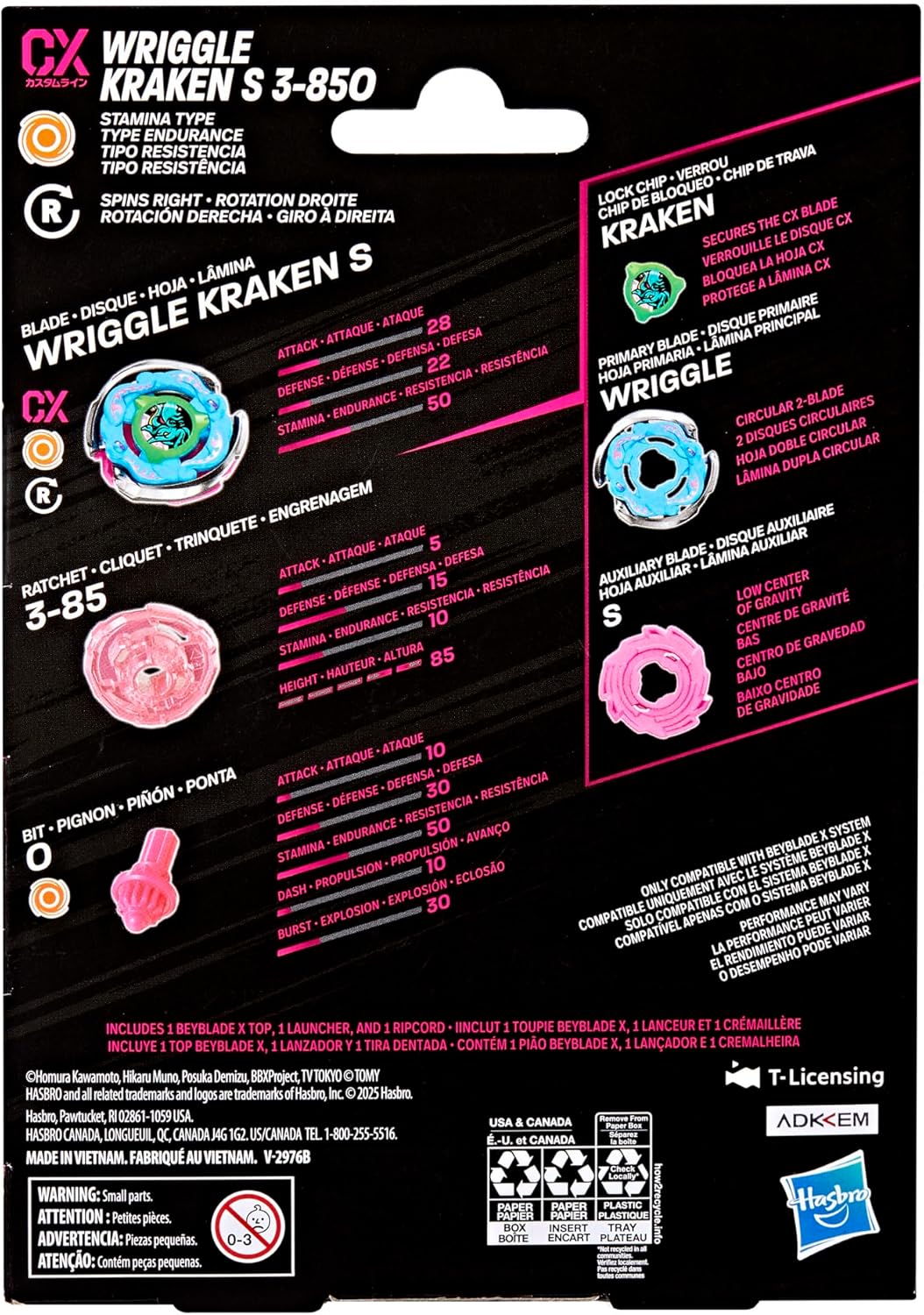 Beyblade X Wriggle Kraken S 3-85O CX Starter Pack