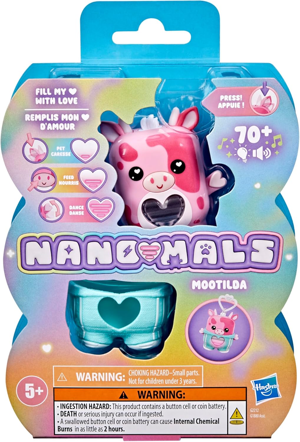 Nano-mals Mootilda The Pink Cow Electronic Fidget Pet