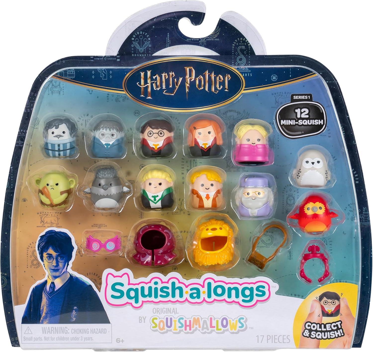 Squishalongs Harry Potter Clip-a-longs 12 fig Pack