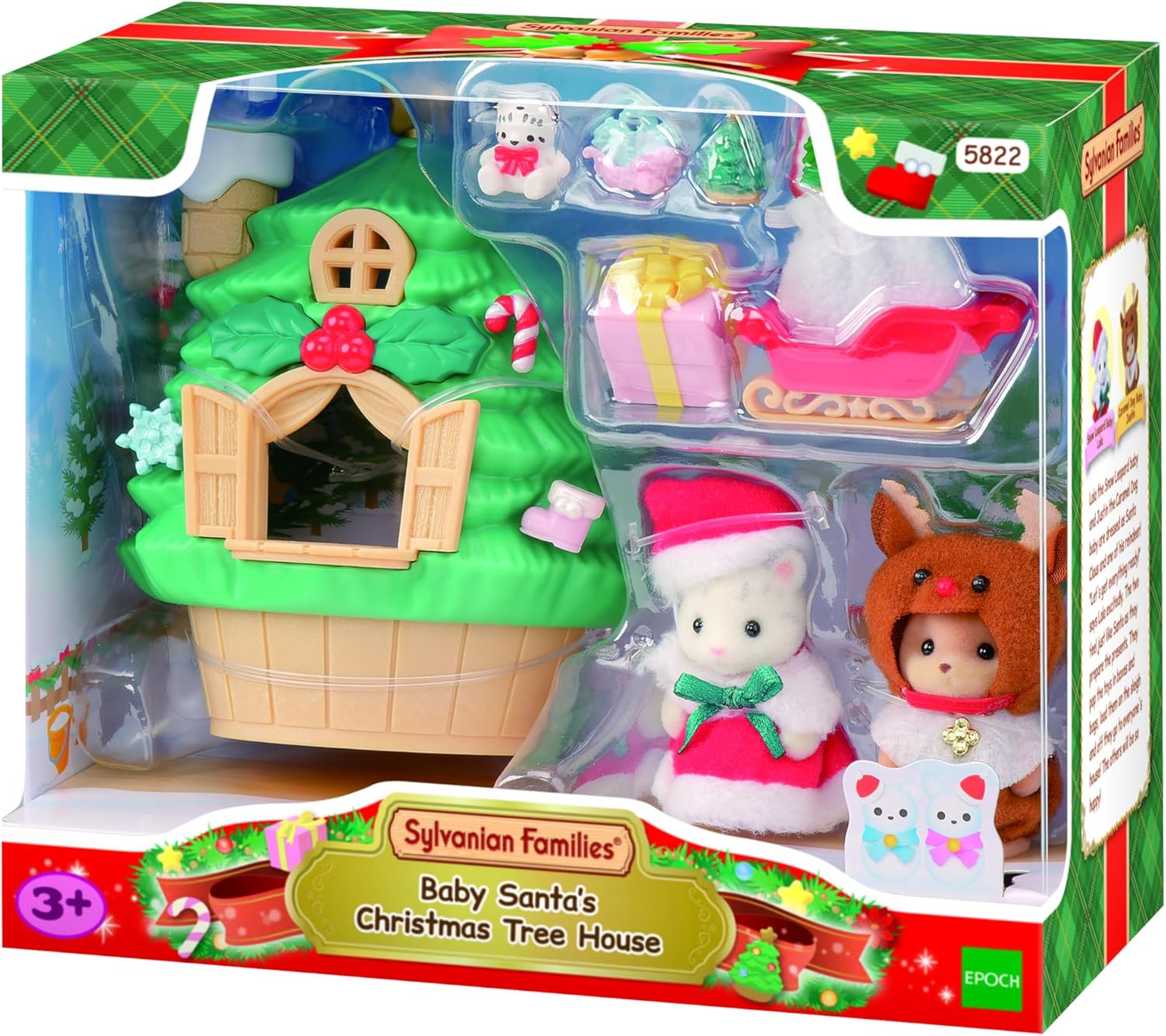 Sylvanian Families Baby Santas Christmas Tree House Set
