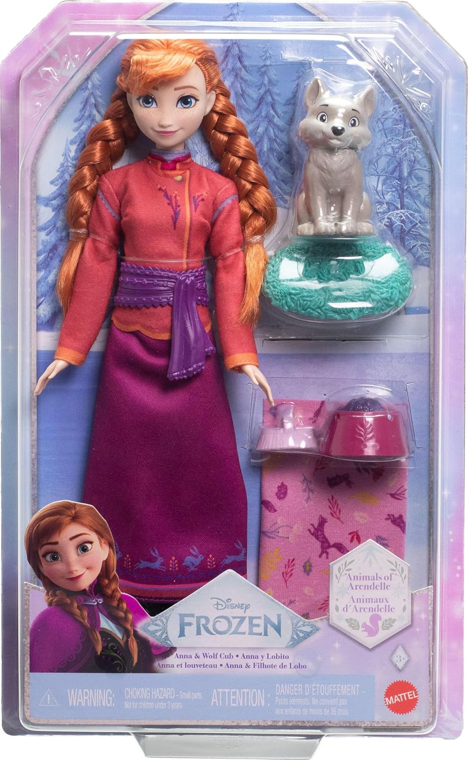 Disney Frozen Anna Fashion Doll and Wolf Pup