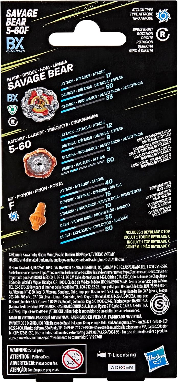 Beyblade X Savage Bear 5-60F BX