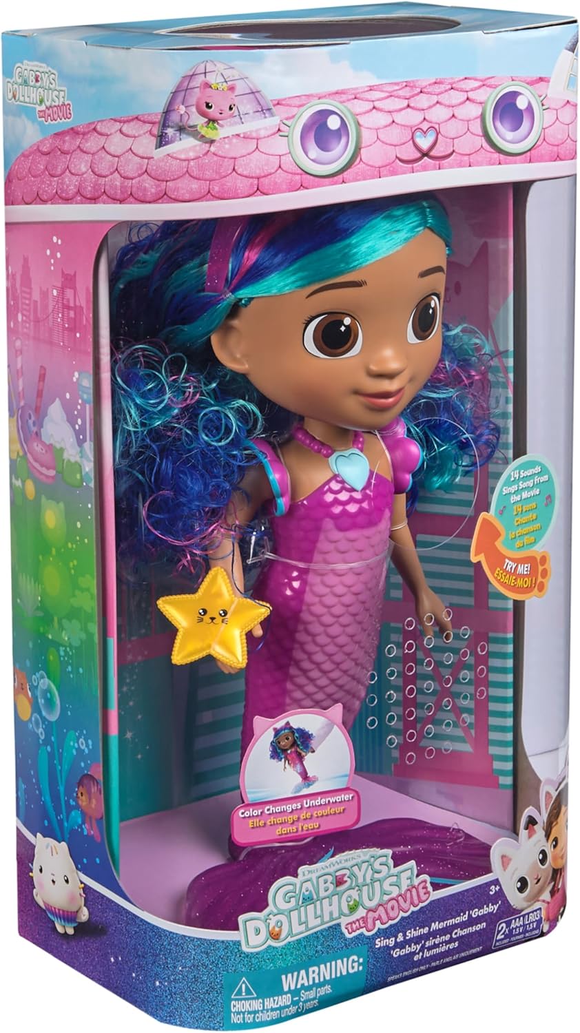 Gabby's Dollhouse: The Movie, Sing & Shine Mermaid Gabby