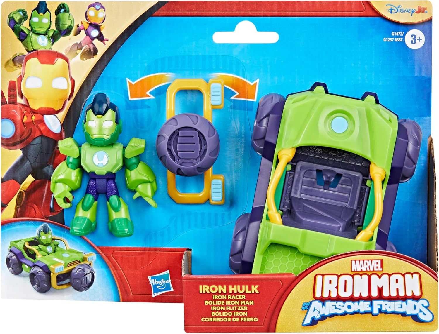 Iron Man and His Awesome Friends Figure & Vehicle Iron Hulk Racer Pack