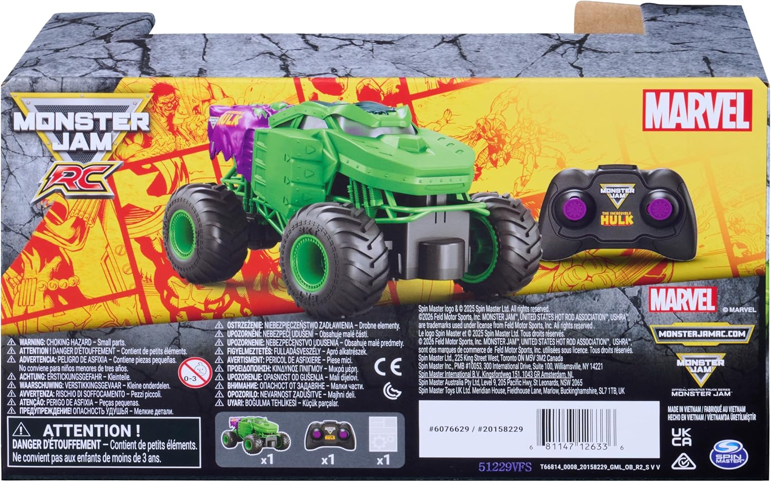 Monster Jam 1:24 Radio Controlled Hulk Monster Truck