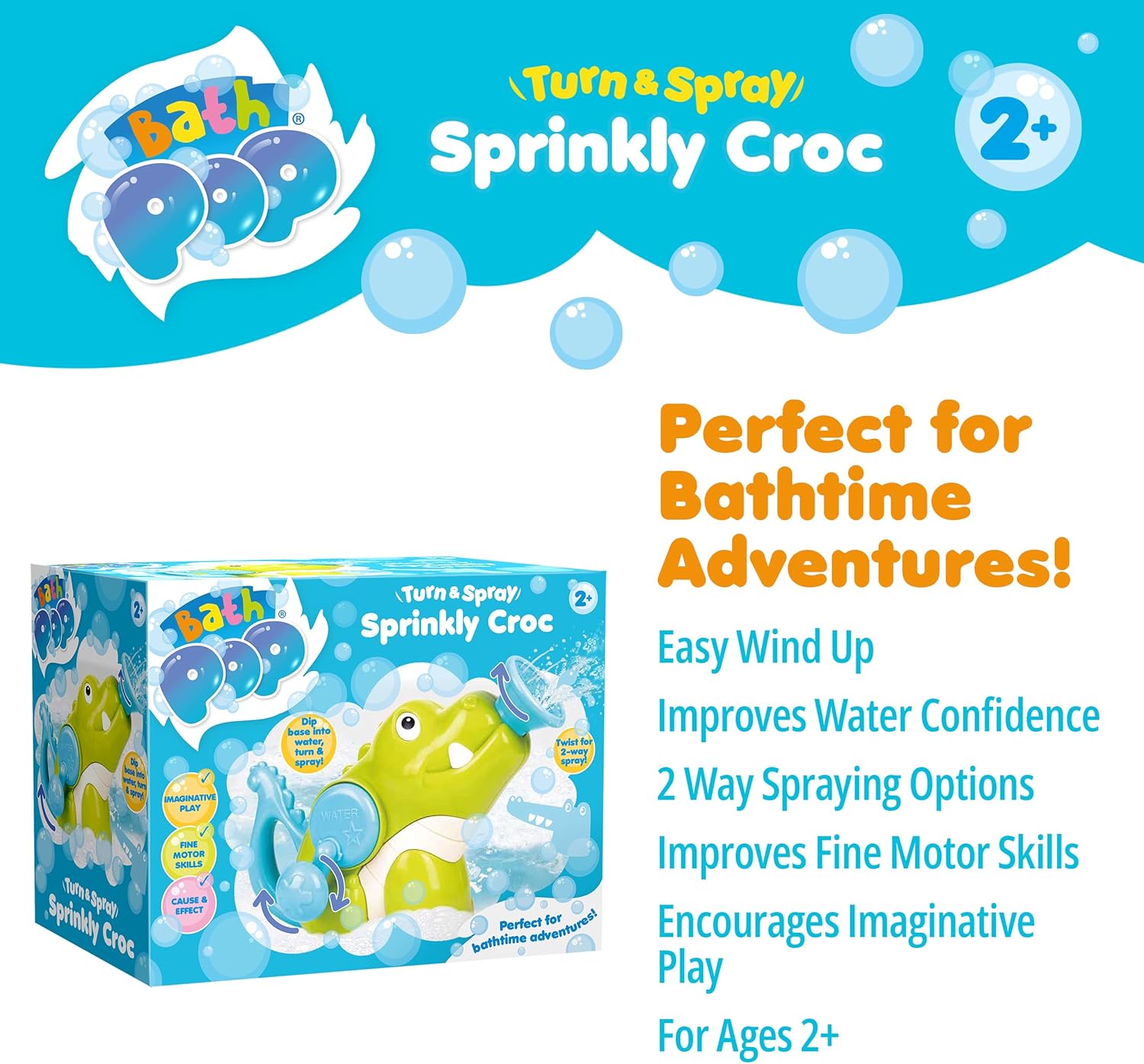 Bath Pop - Wind Up Sprinkly Croc