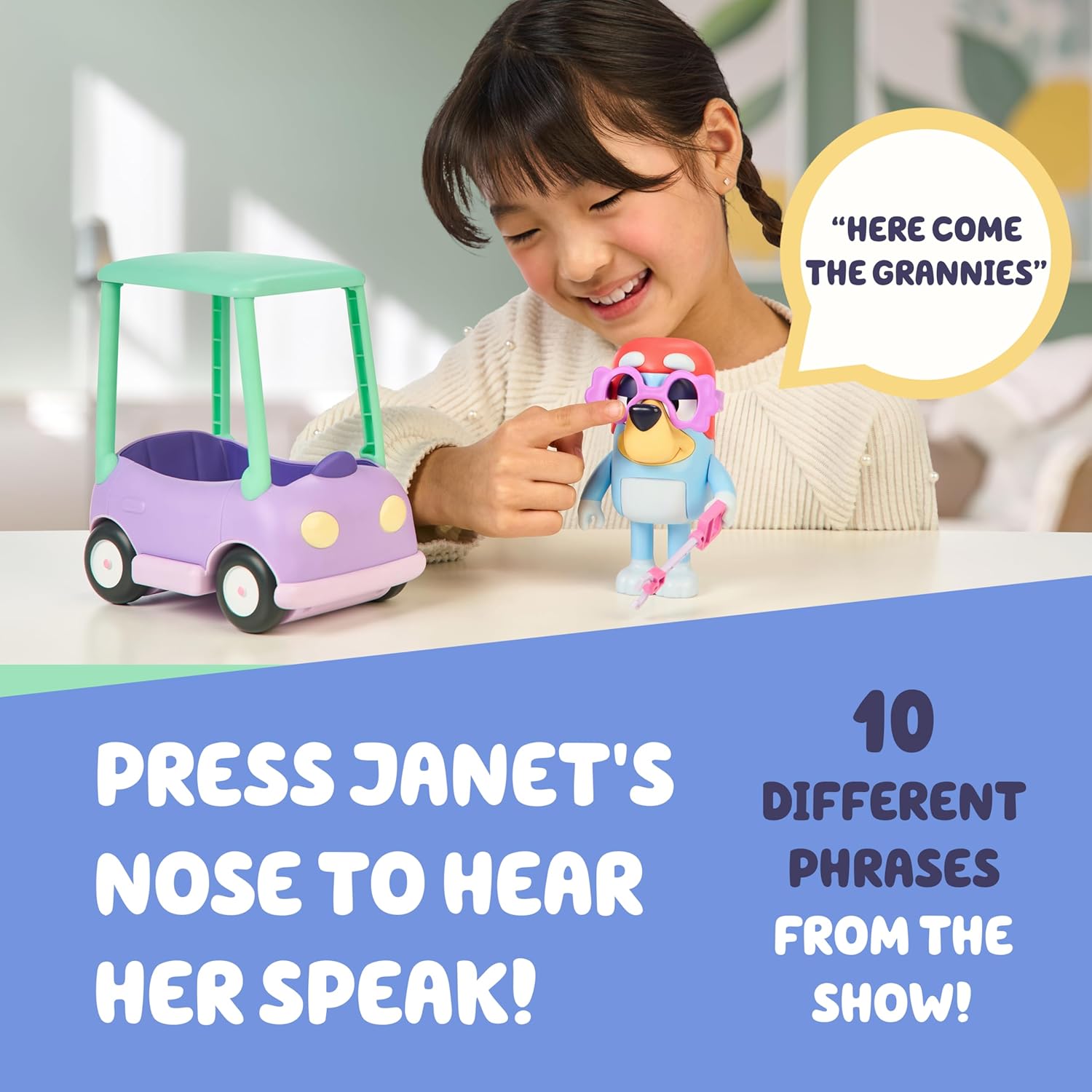 Bluey Chat Mates Grannies Car With Janet