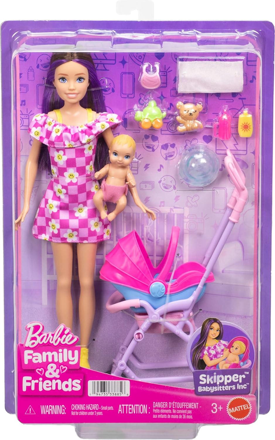 Barbie Skipper Inc Stroller Playset