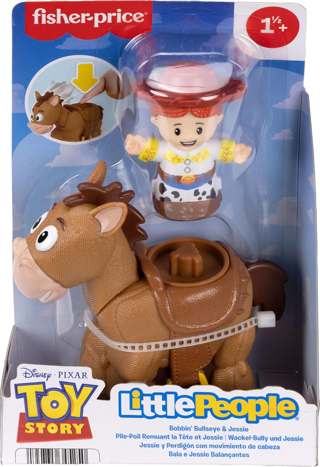 Fisher Price Little People Toy Story Bobbin' Bullseye & Jessie, Toddler Figure Set