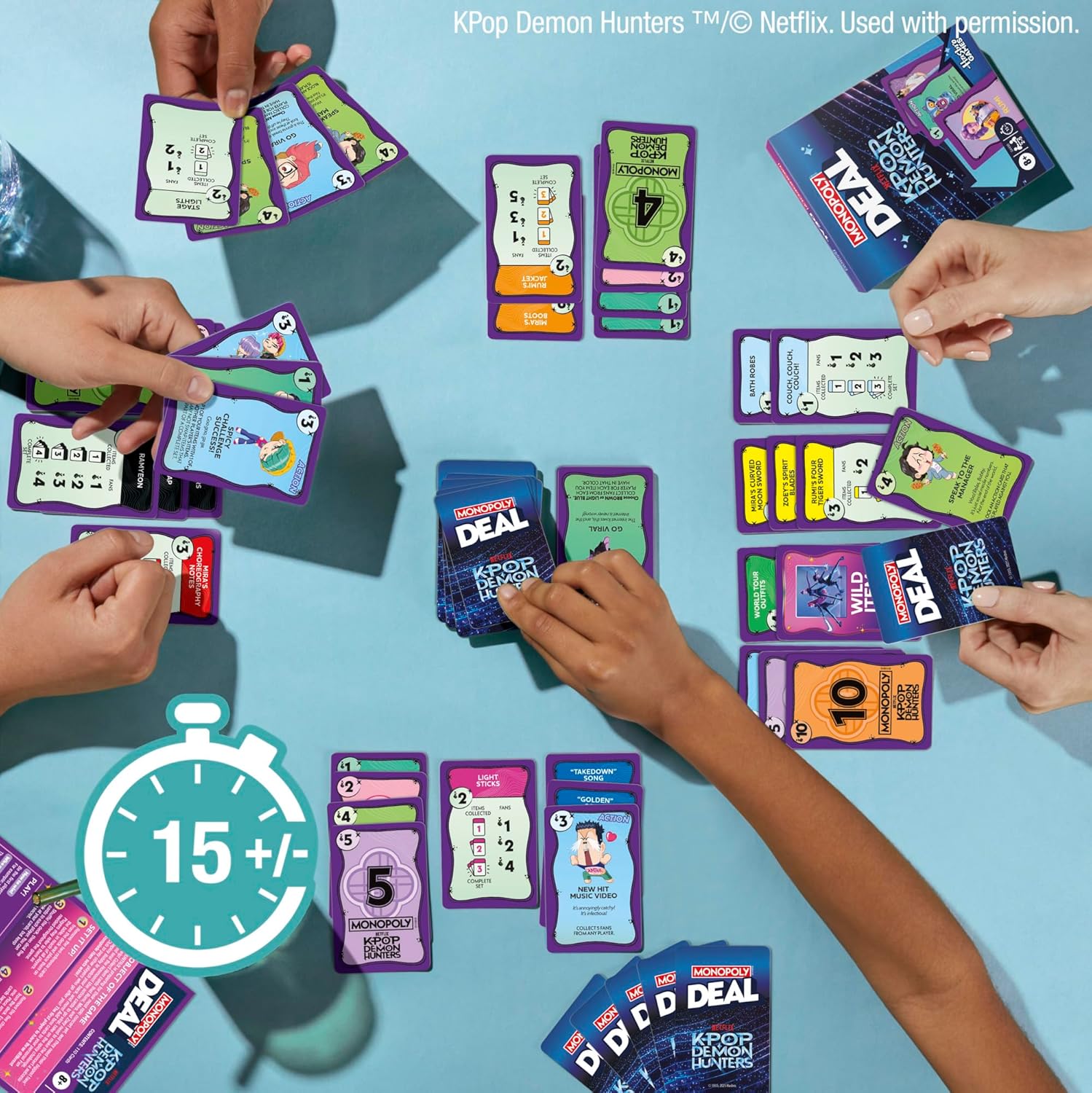 Monopoly Deal K-Pop Demon Hunters Card Game