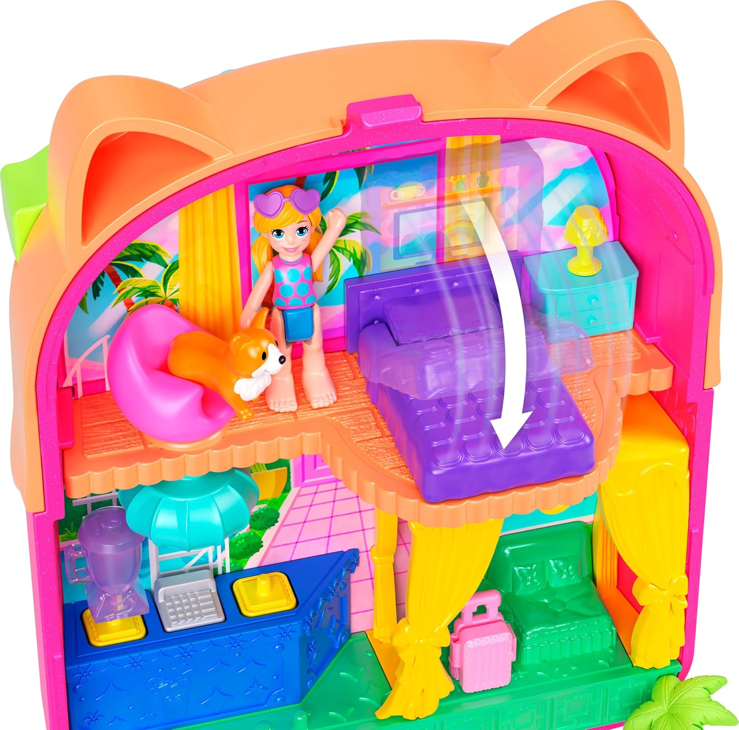 Polly Pocket Kitty Popsicle Resort Compact Playset