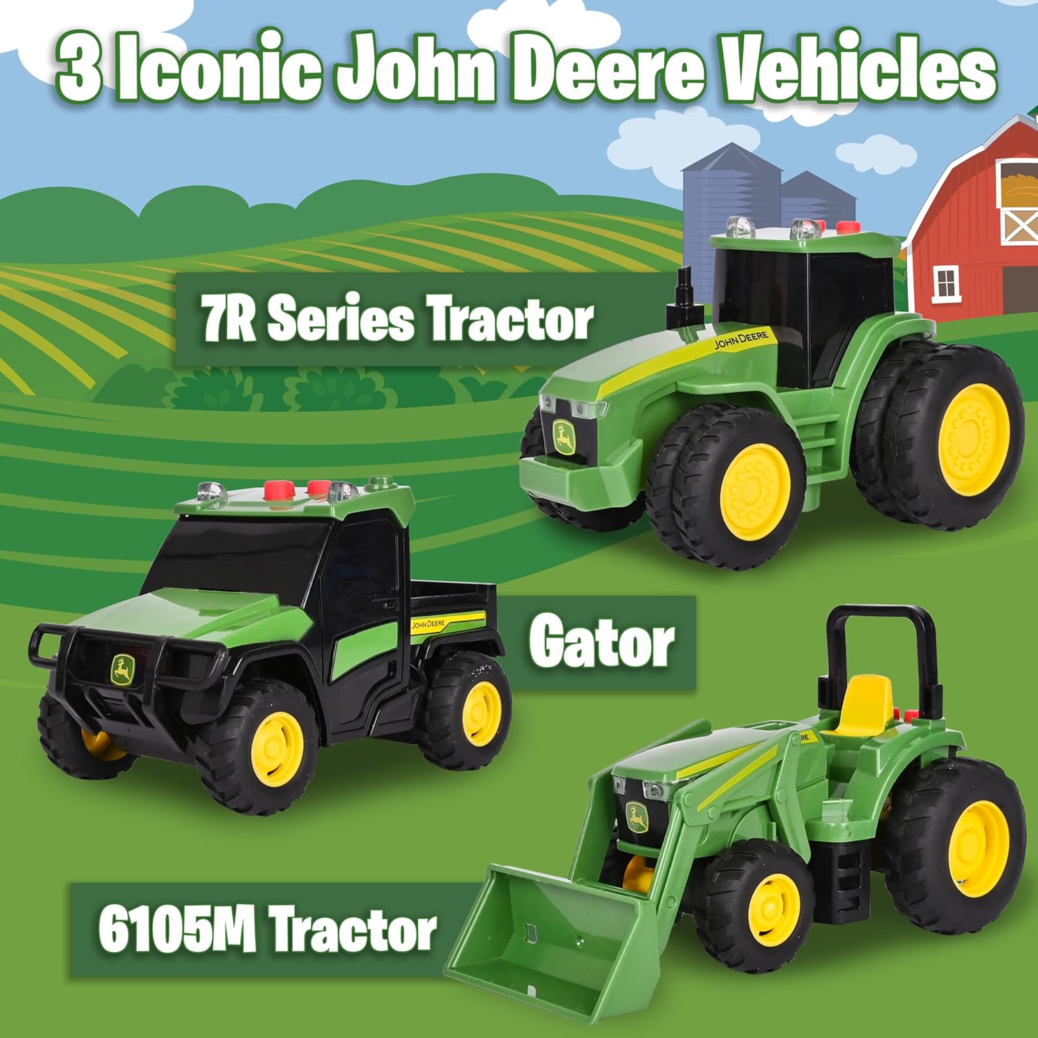 John Deere Mini Vehicle 3 Pack