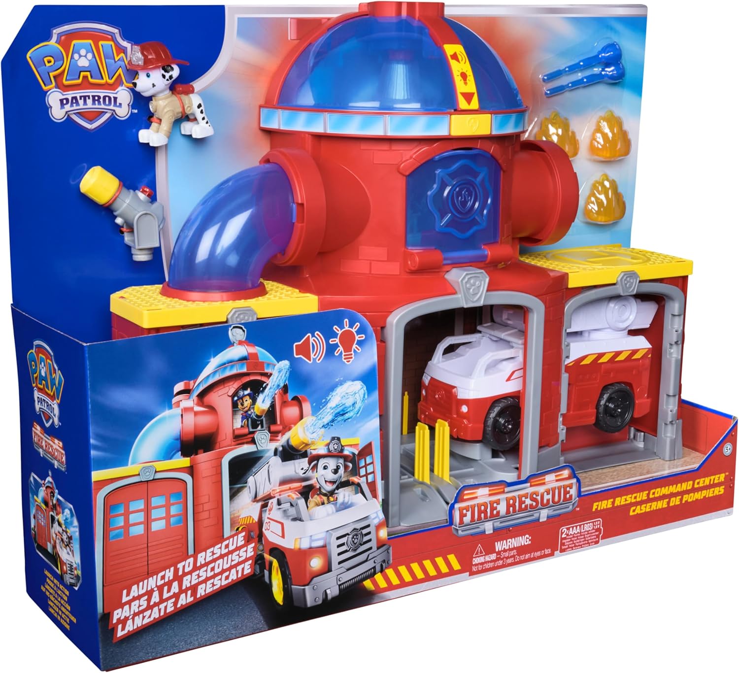 PAW Patrol Fire Rescue Command Center with Marshall Figure