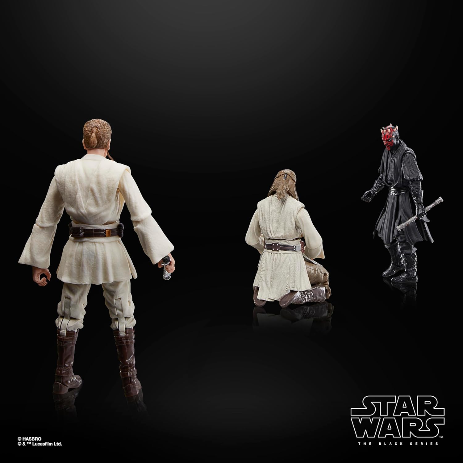 Star Wars The Black Series Qui-Gon Jinn, Darth Maul, Obi-Wan Kenobi 3 Pack Action Figures