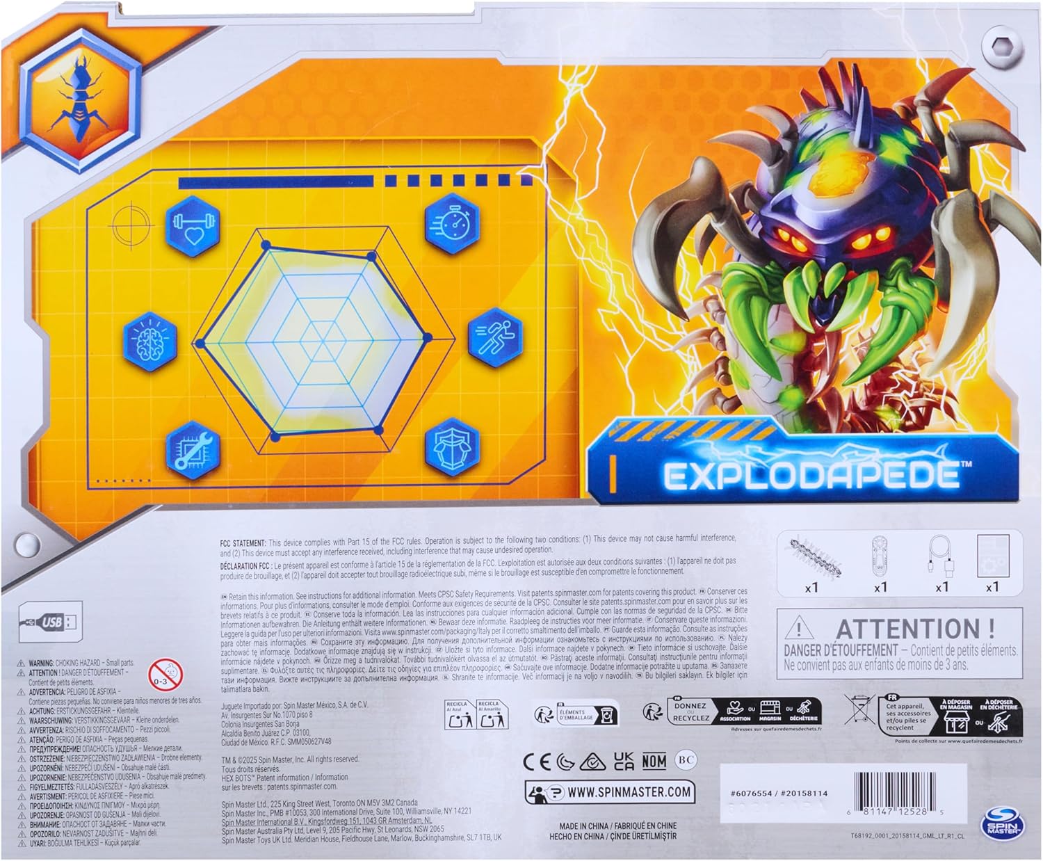 Hex Bots Explodapede Remote Control Centipede Robot