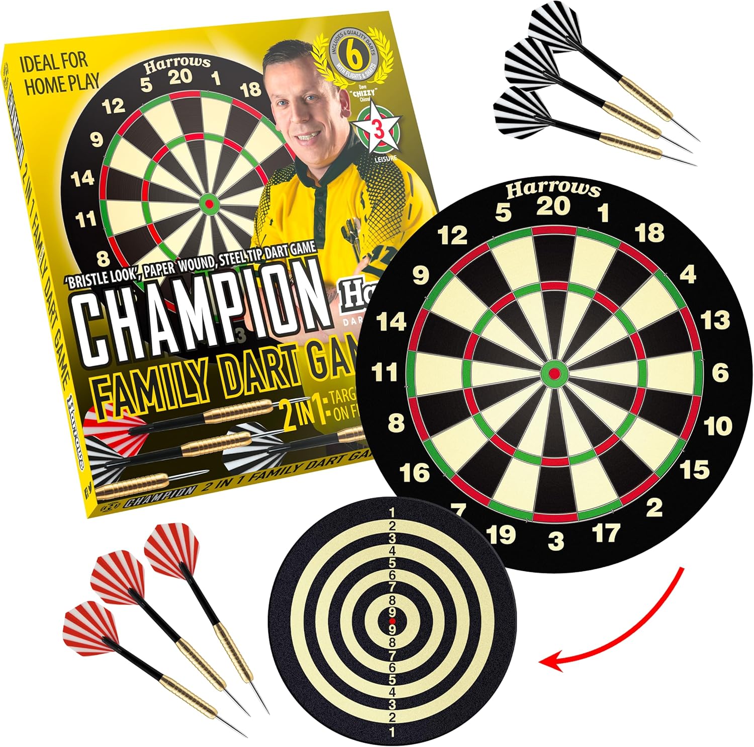 Harrows Chizzy Champion Family Dartboard Game