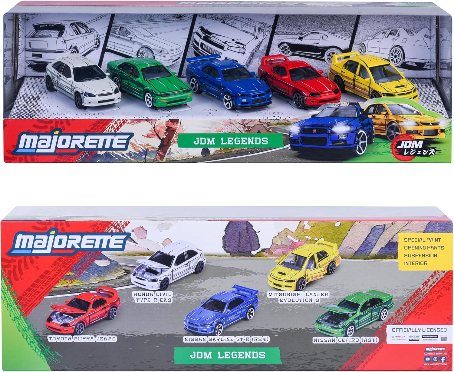 Majorette JDM Legends Anime 5 Pieces Giftpack