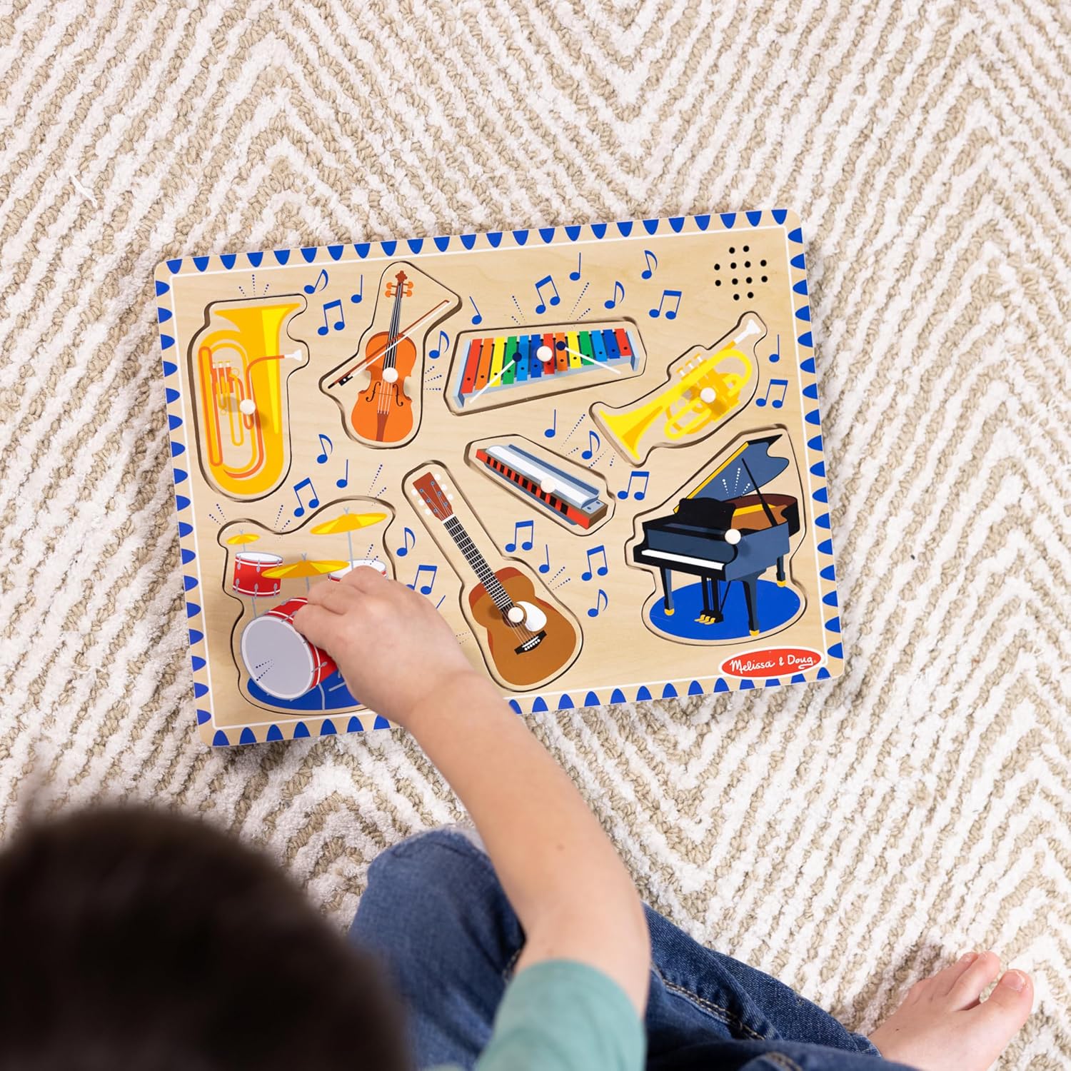 Melissa & Doug Wooden Musical Instrument Sound Puzzle
