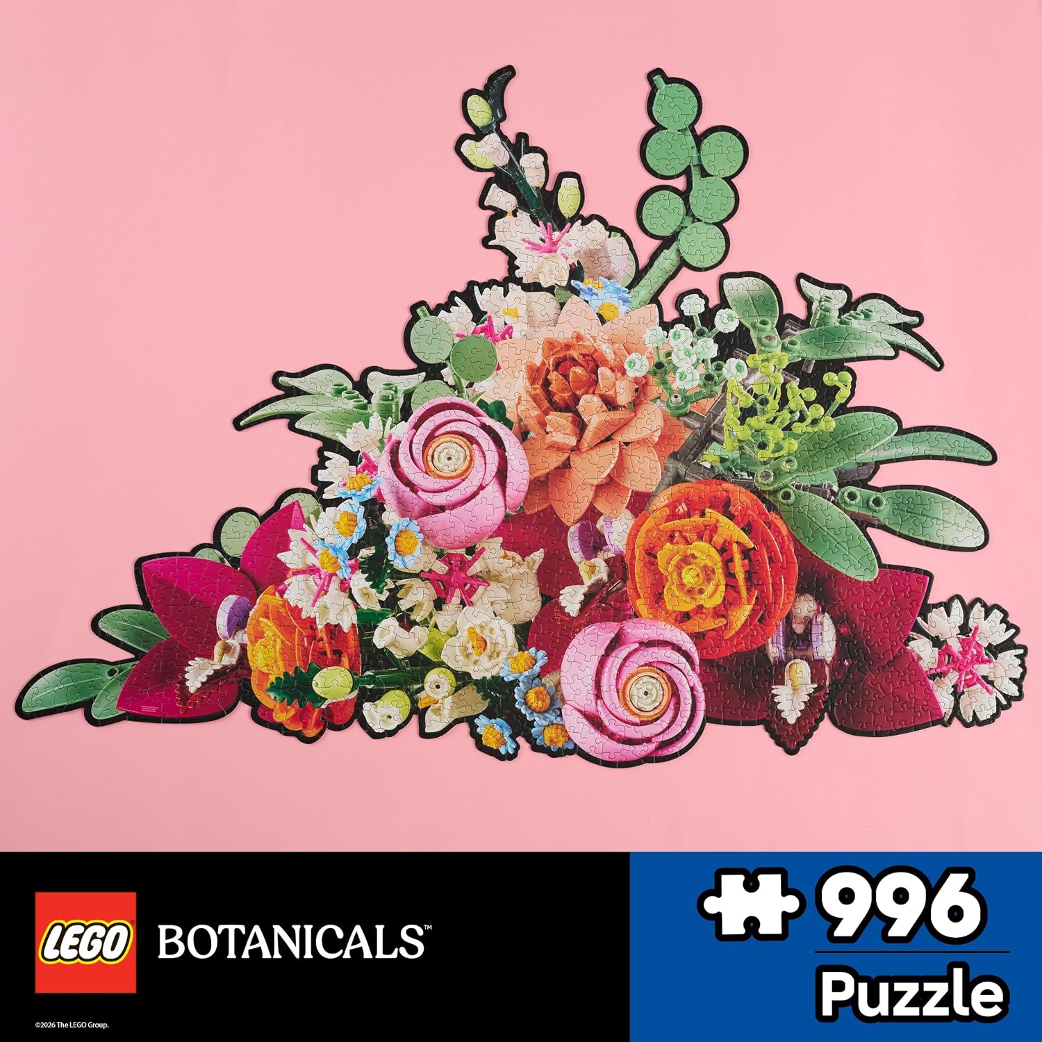 Lego Botanical Pink Bouquet 996 Piece Puzzle