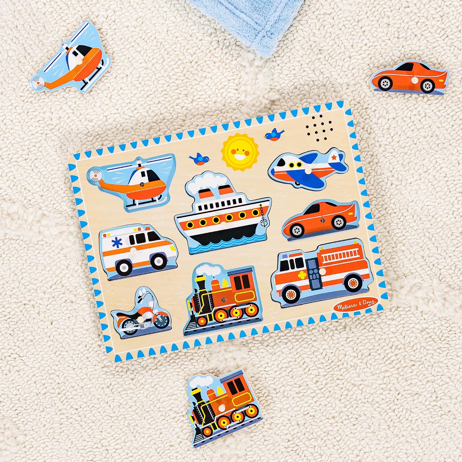 Melissa & Doug Wooden Vehicle Sound Puzzle