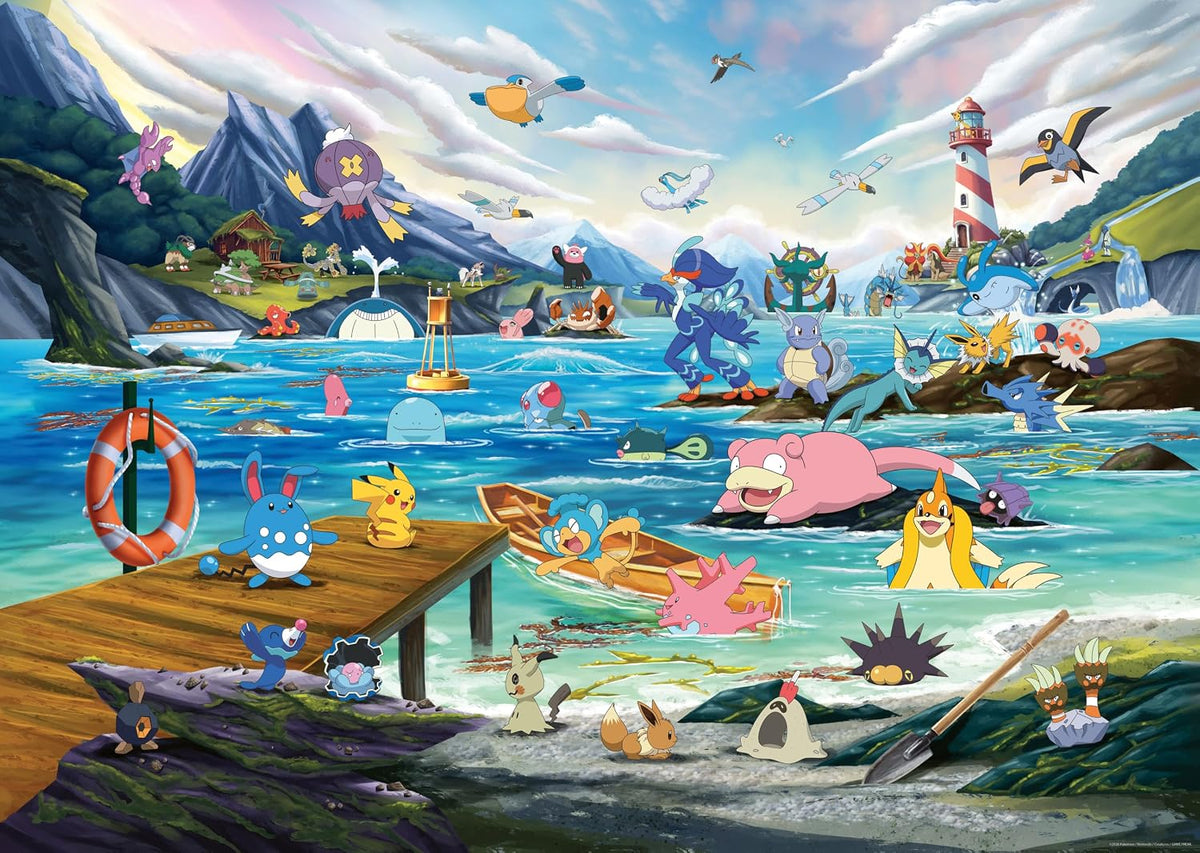 Pokemon Collectors Vaporeon and Temperate Marine 1000 piece Jigsaw Puzzle