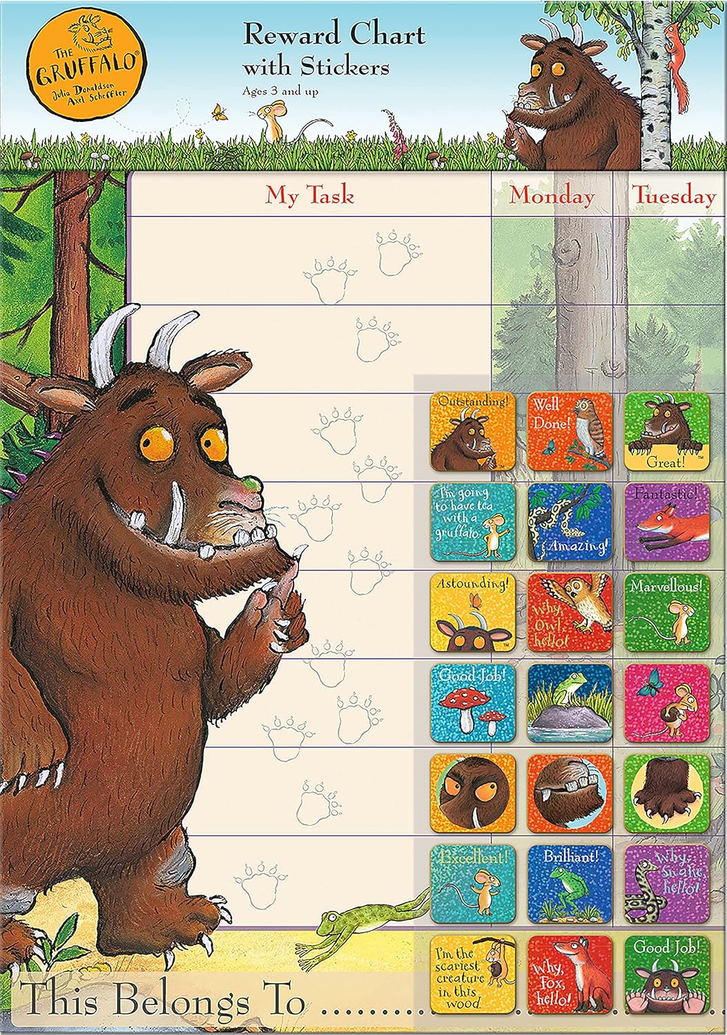 Gruffalo Reward Chart & Stickers