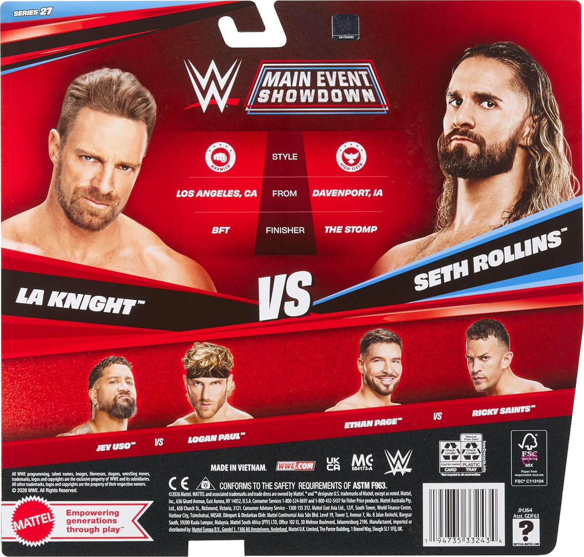 WWE Main Event Showdown La Knight Vs Seth Rollins