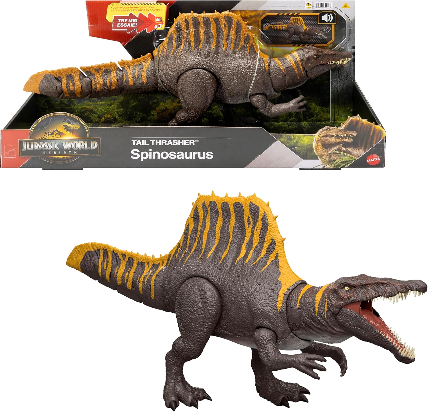 Jurassic World Rebirth - Tail Thrasher Spinosaurus Dinosaur Action Figure