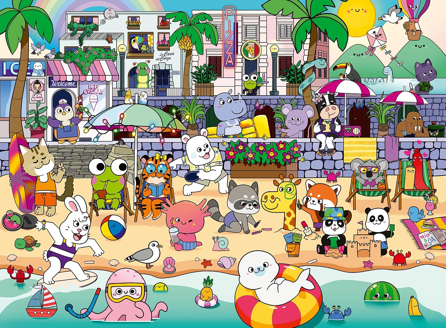 Kawaii Coastline 150 Piece Jigsaw Puzzle