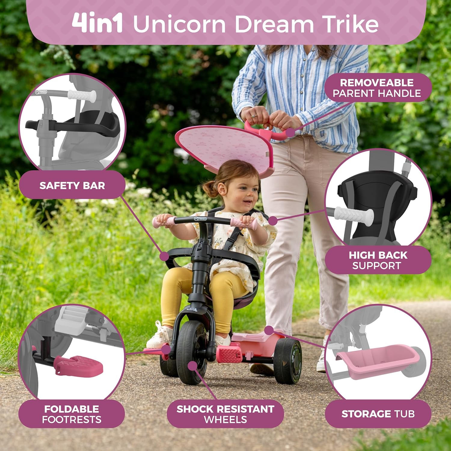 Zoomee 4 in 1 Trike Unicorn Dream