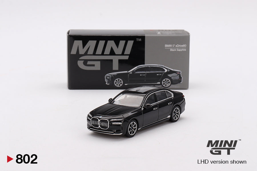 Mini GT BMW i7 xDrive60 Black Sapphire 1:64 Die Cast