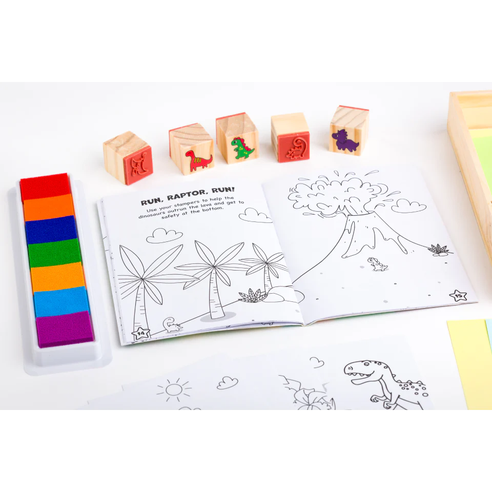 Wooden Stamper Set: Dinosaurs