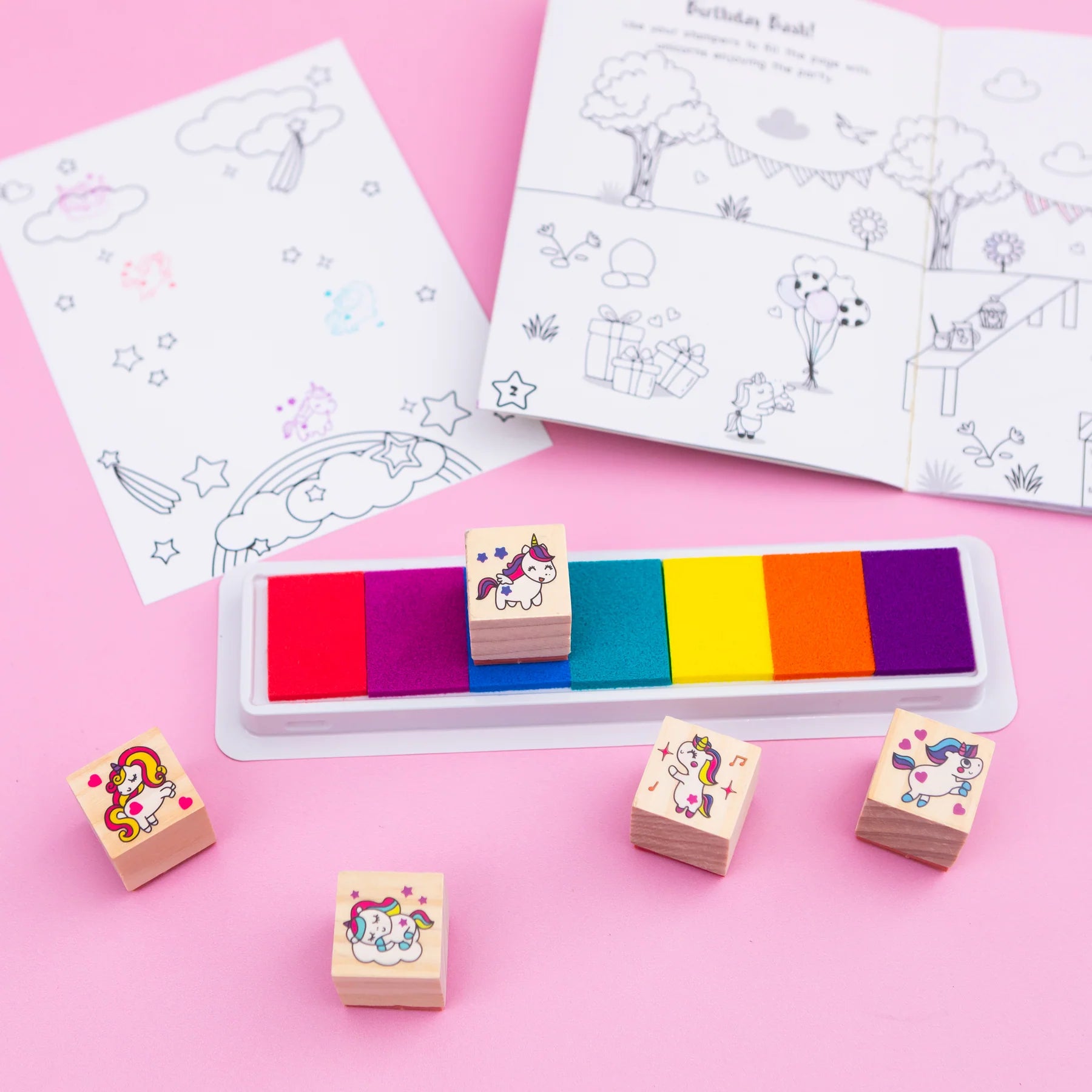 Wooden Stamper Set: Unicorns