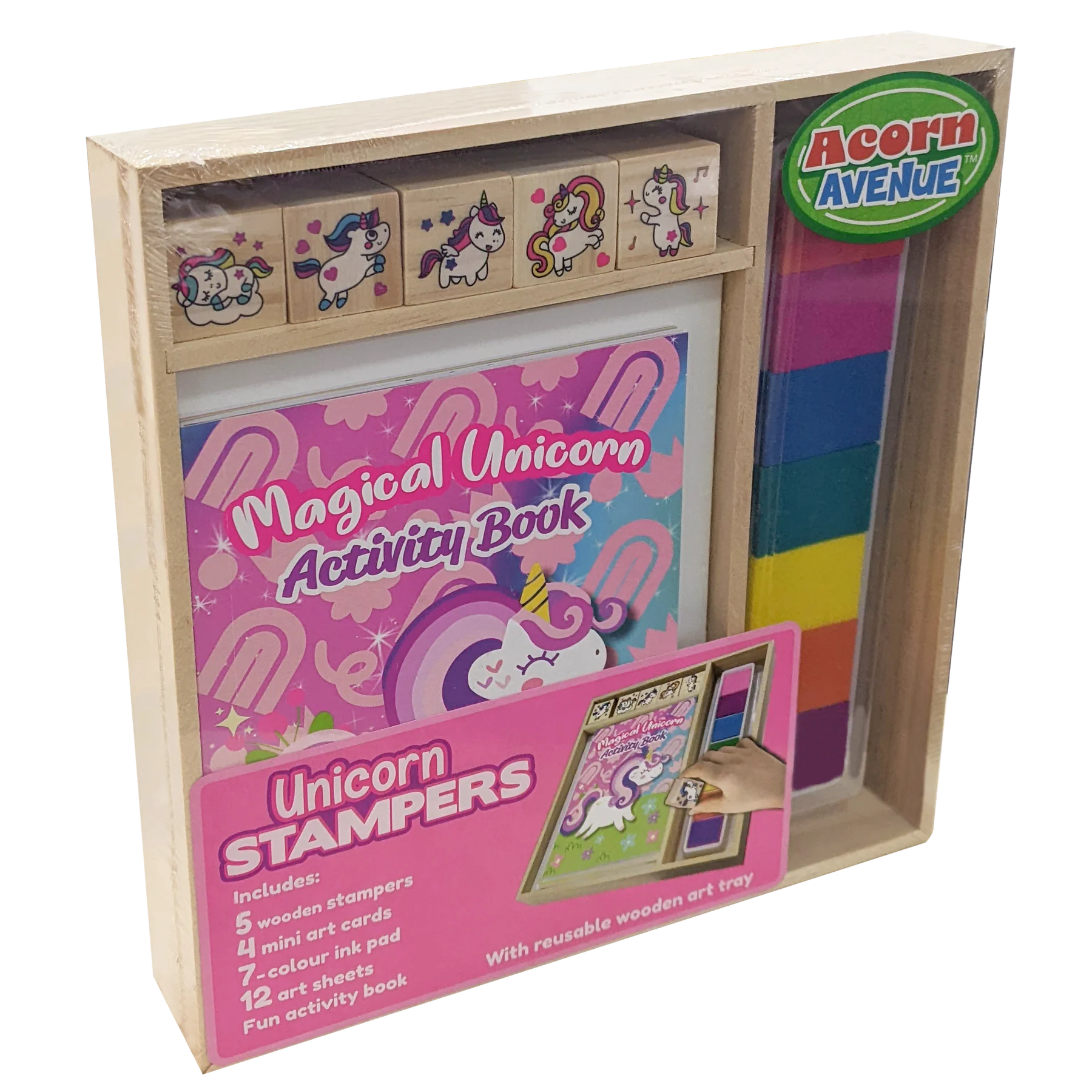 Wooden Stamper Set: Unicorns