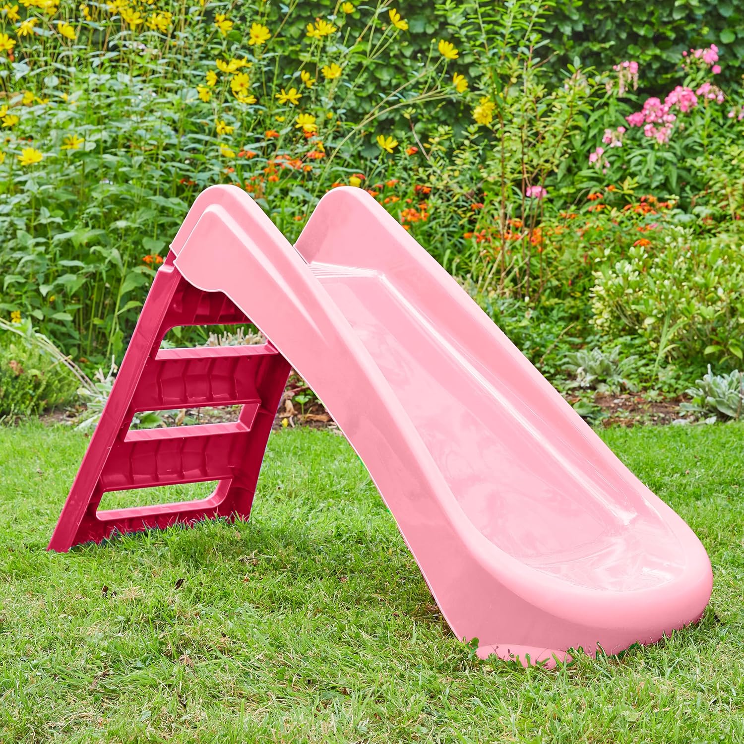 Folding Pink Slide & Pink Ladder Steps