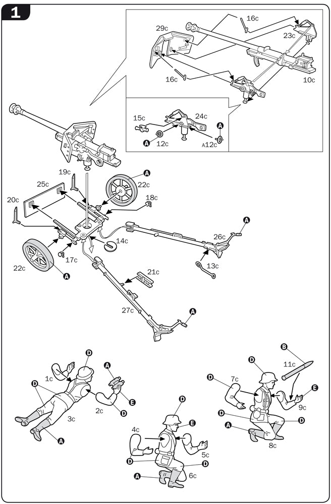 Italeri Pak35 & Pak40 & Flack38 1:72 Scale Kit