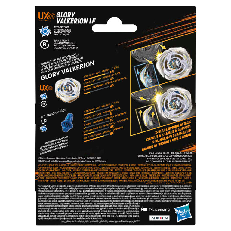 Beyblade X Glory Valkerion LF UX Infinity Starter Pack Set