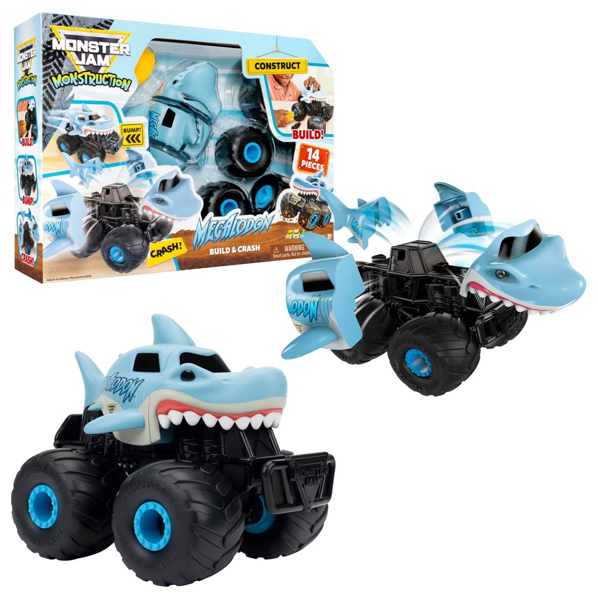 Monster Jam Monstruction Build & Crash Megalodon