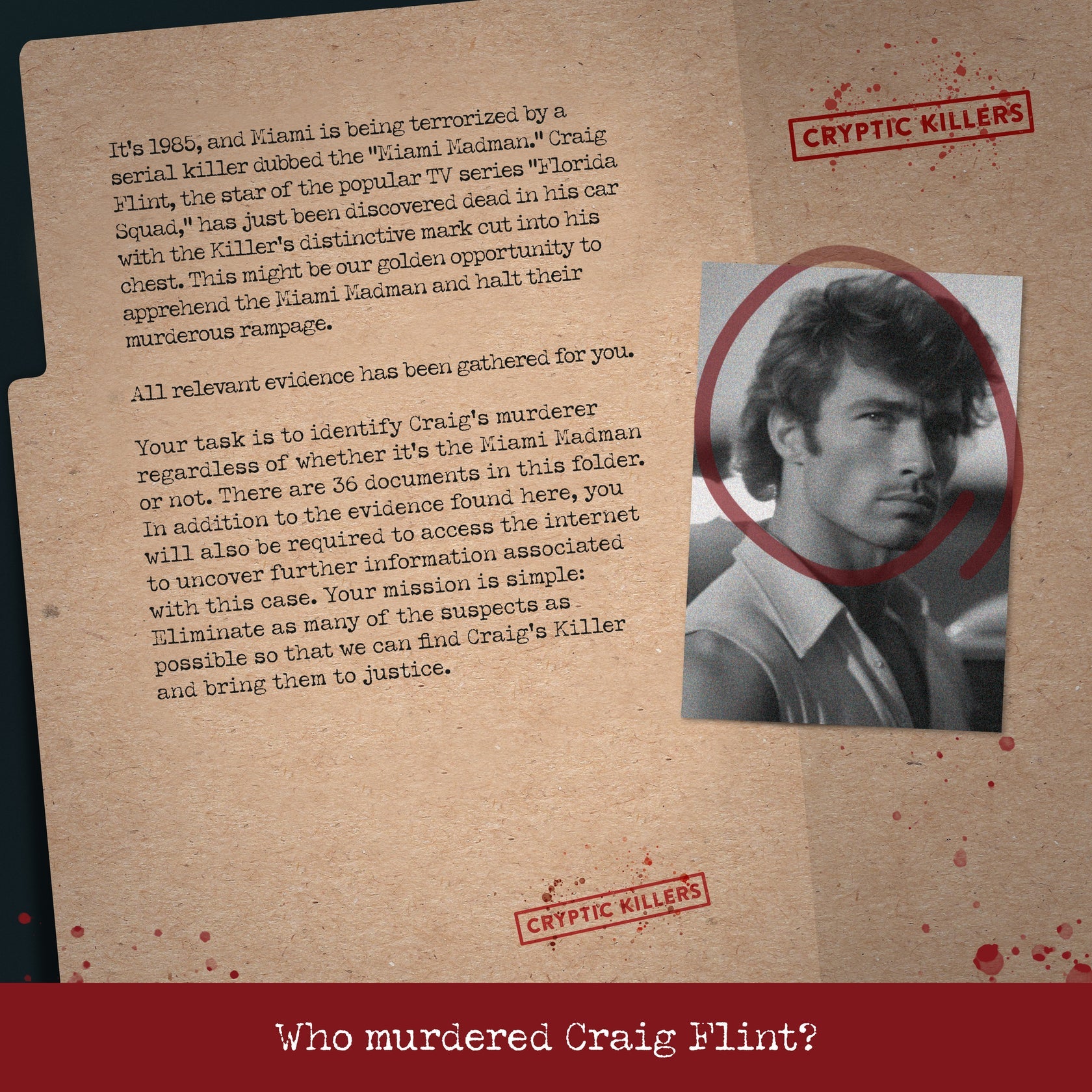 Cryptic Killers - Murder in Miami Case File