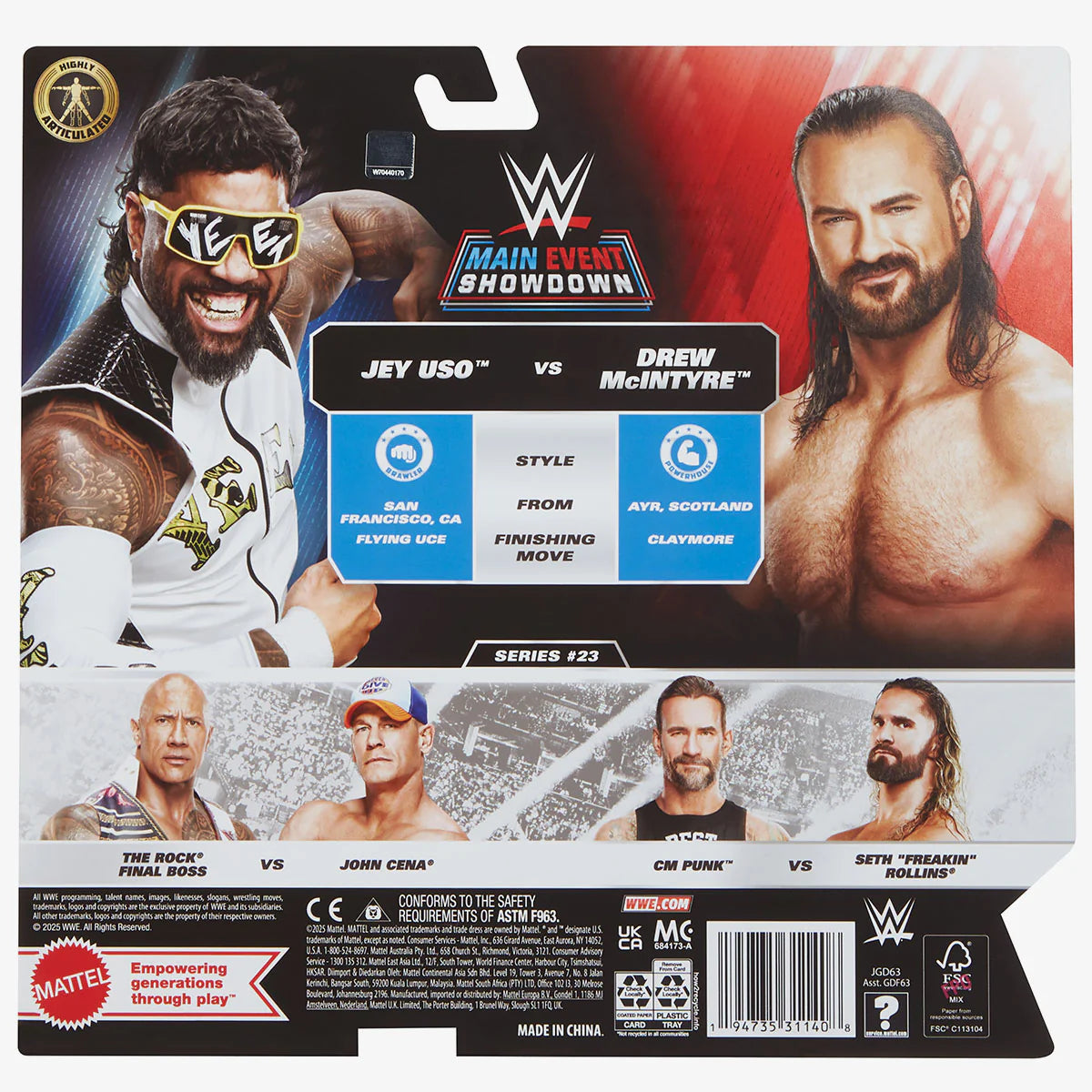 WWE Main Event Showdown Jey Uso VS Drew McIntyre