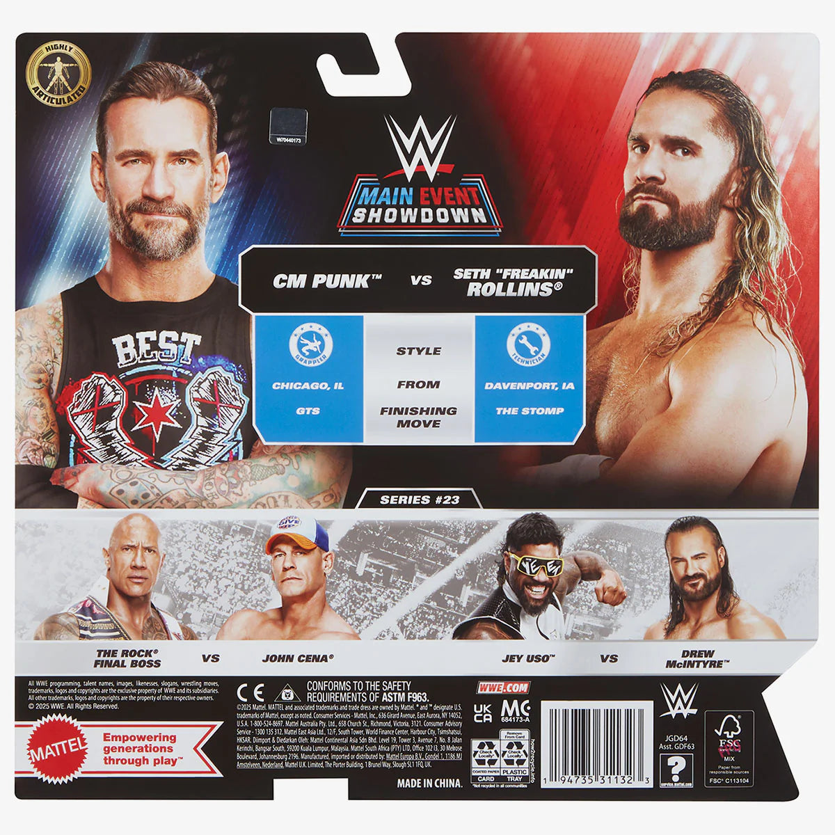 WWE Main Event Showdown Cm Punk VS Seth Rollins