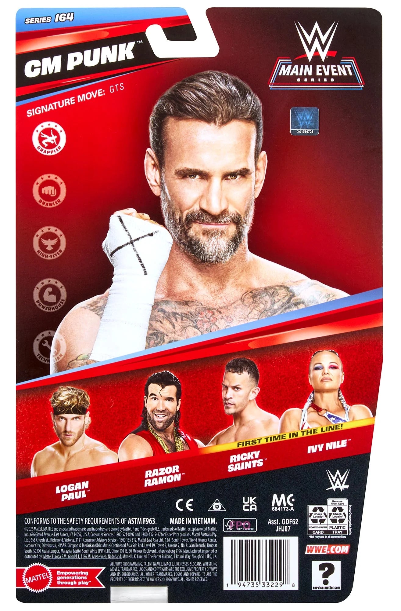WWE Main Event Action Figure Series 164 Cm Punk