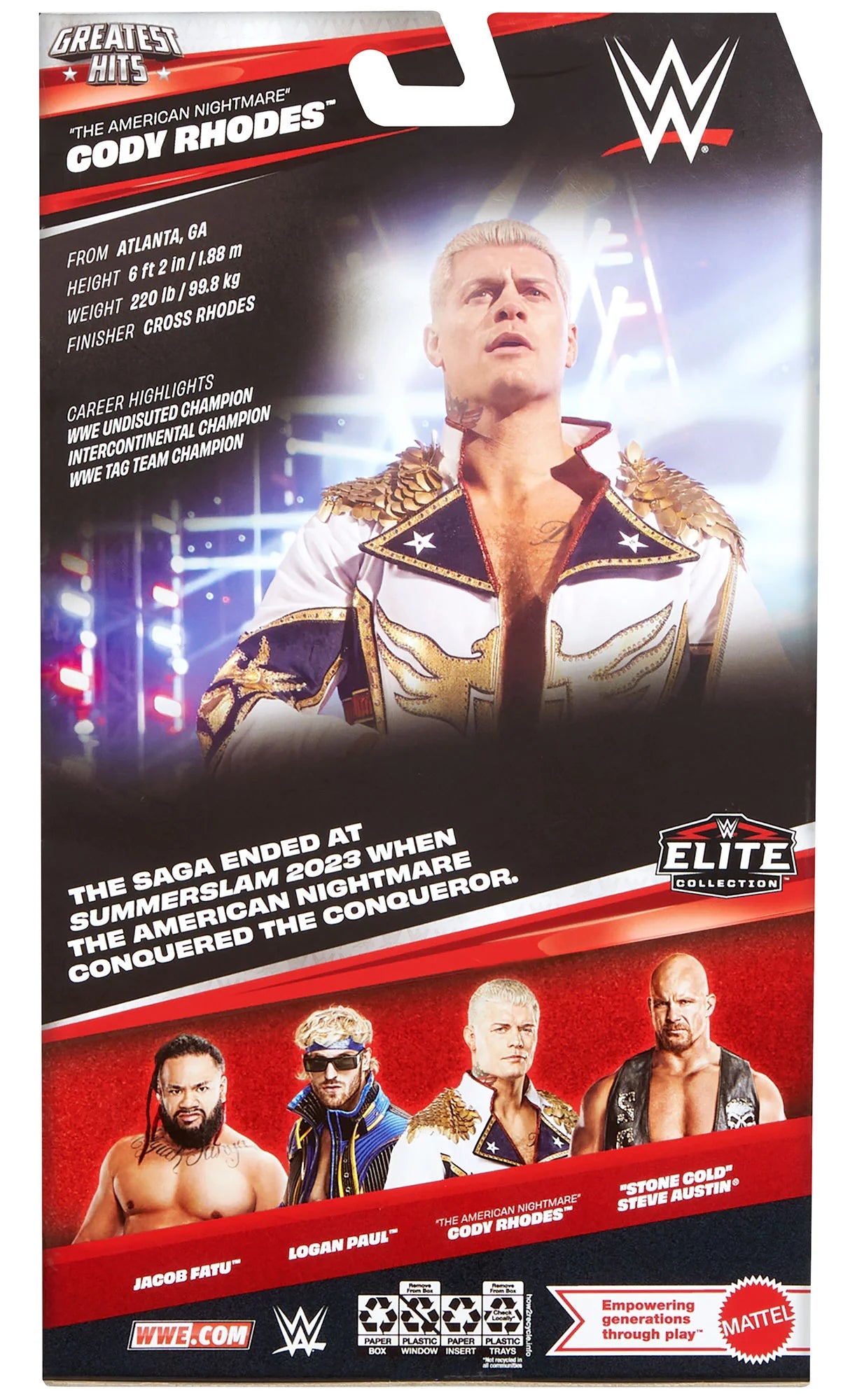 WWE "The American Nightmare" Cody Rhodes Greatest Hits Elite Collection